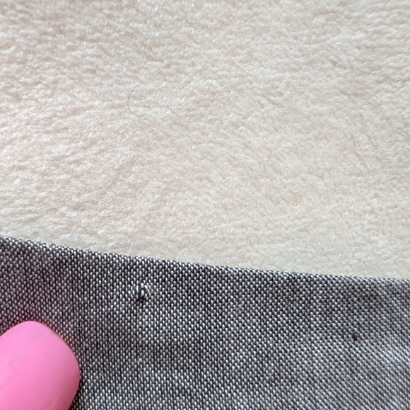 White House Black Market Women's Blouse Gray Peplum Cotton Top Size 6 - Picture 15 of 15